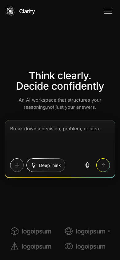 Clarity responsive mobile layout