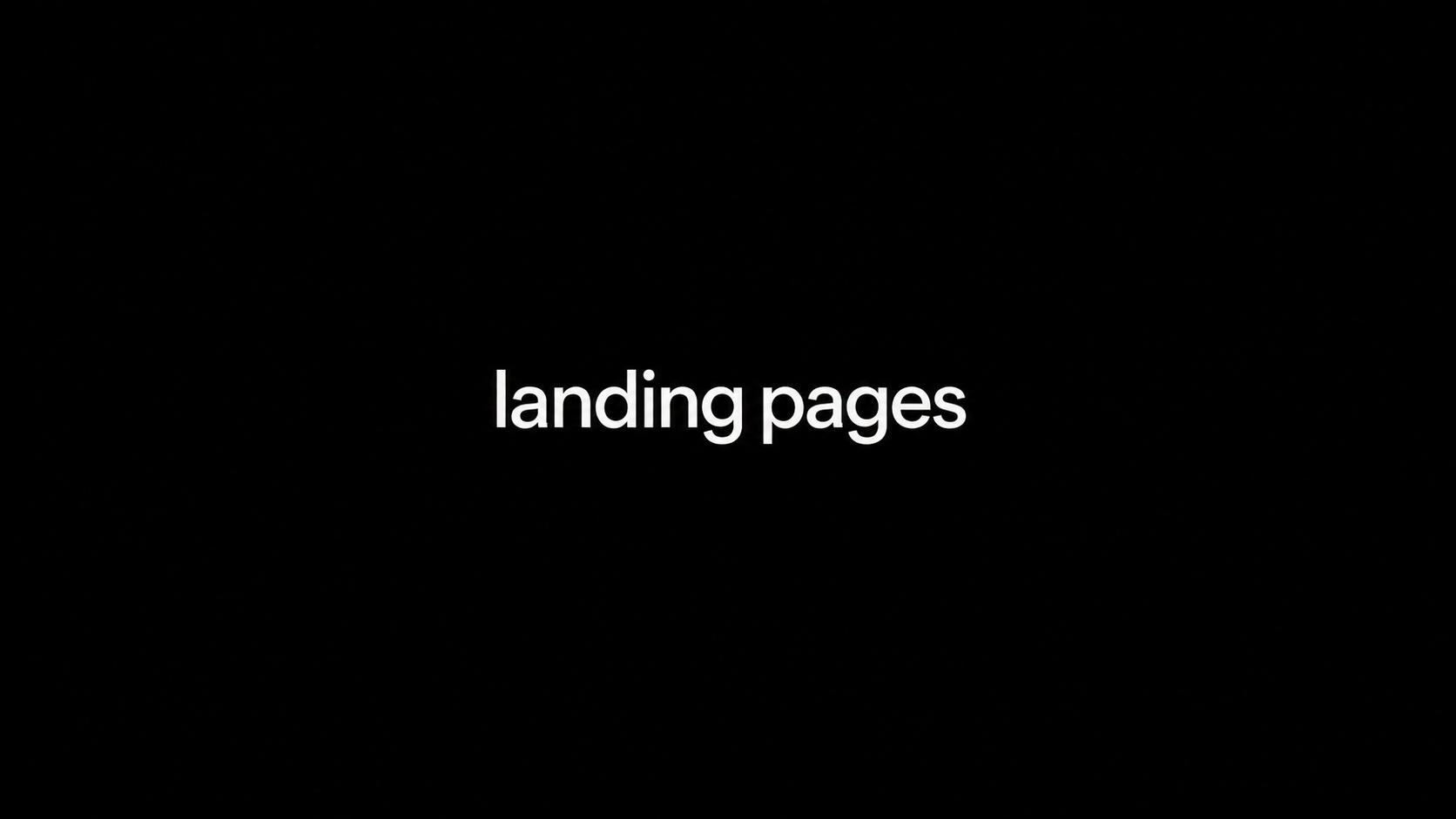 Landing pages typographic thumbnail