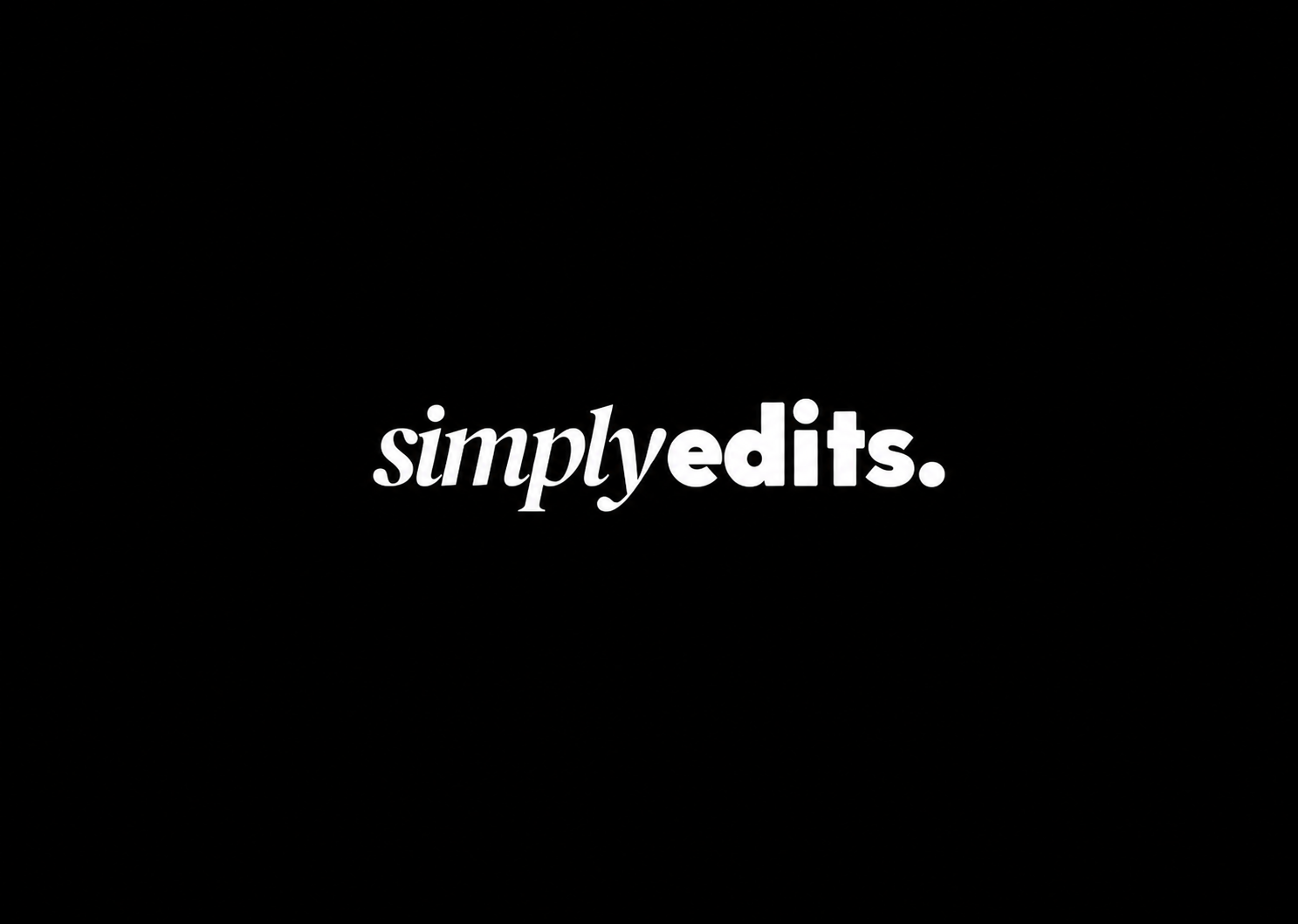 Simply Edits typographic thumbnail
